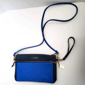 ALDO Blue Wristlet Crossbody Bag Clutch